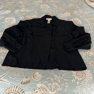 Black silk blouse
